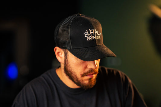 Buffalo Brew Typographic Stitch Hat