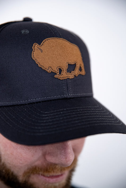 Buffalo Brew Patch Hat Tan and Navy