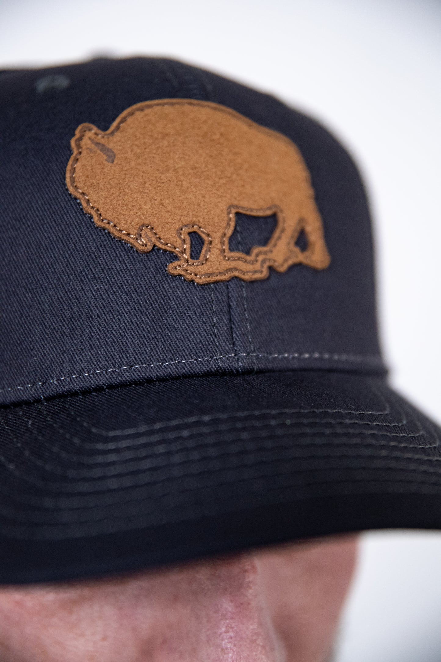 Buffalo Brew Patch Hat Tan and Navy